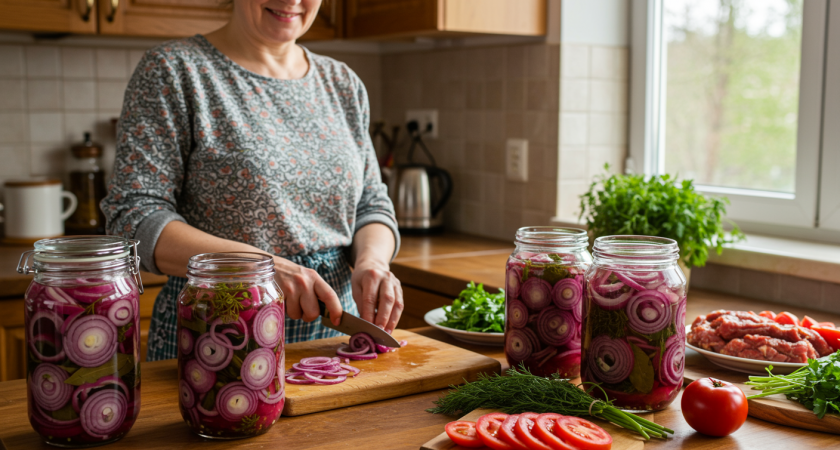 Маринованный лук для шашлыка - намного вкуснее основного блюда