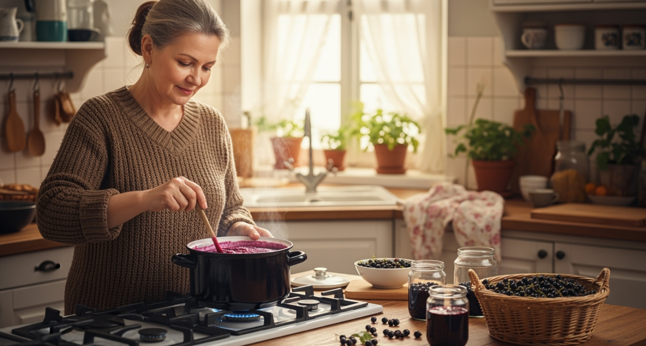 Проверила - вкуснее нет: варенье из черной смородины по старинному рецепту. Перетертая смородина - не то, пятиминутка - тоже не то