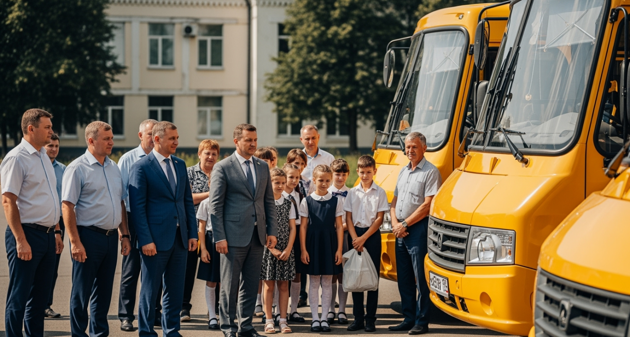Воронежские школы получили 77 новых российских автобусов ПАЗ и Gazelle для безопасной перевозки сотен учеников