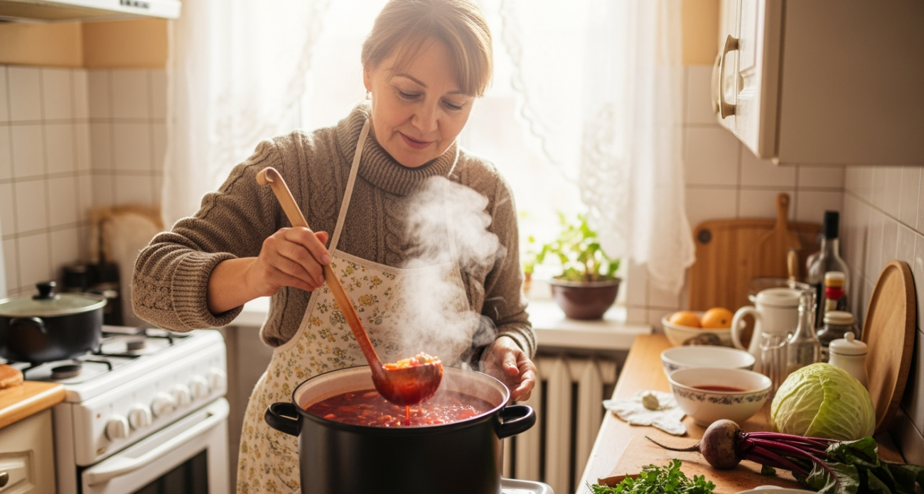 Почему советские хозяйки никогда не жарили овощи для борща: секрет рубинового цвета из кулинарной книги 1952 года