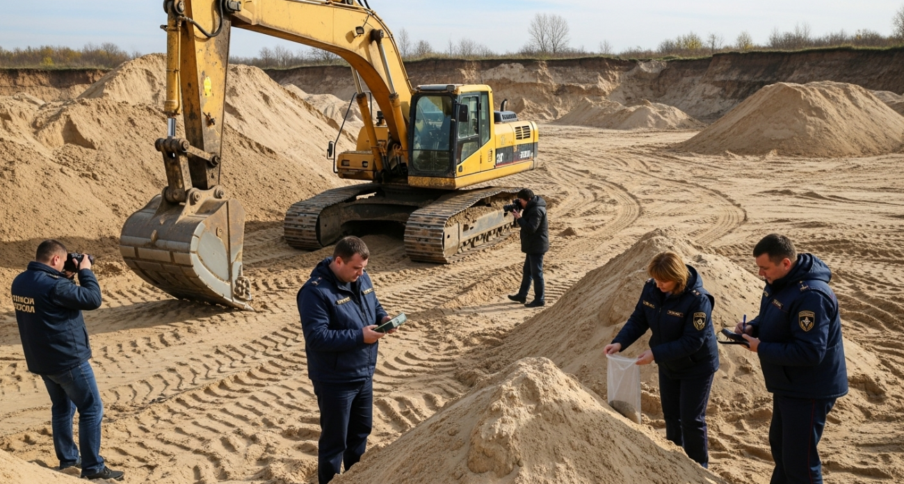 В Воронежской области накрыли подпольный карьер: тяжелая техника разрушала недра без разрешений