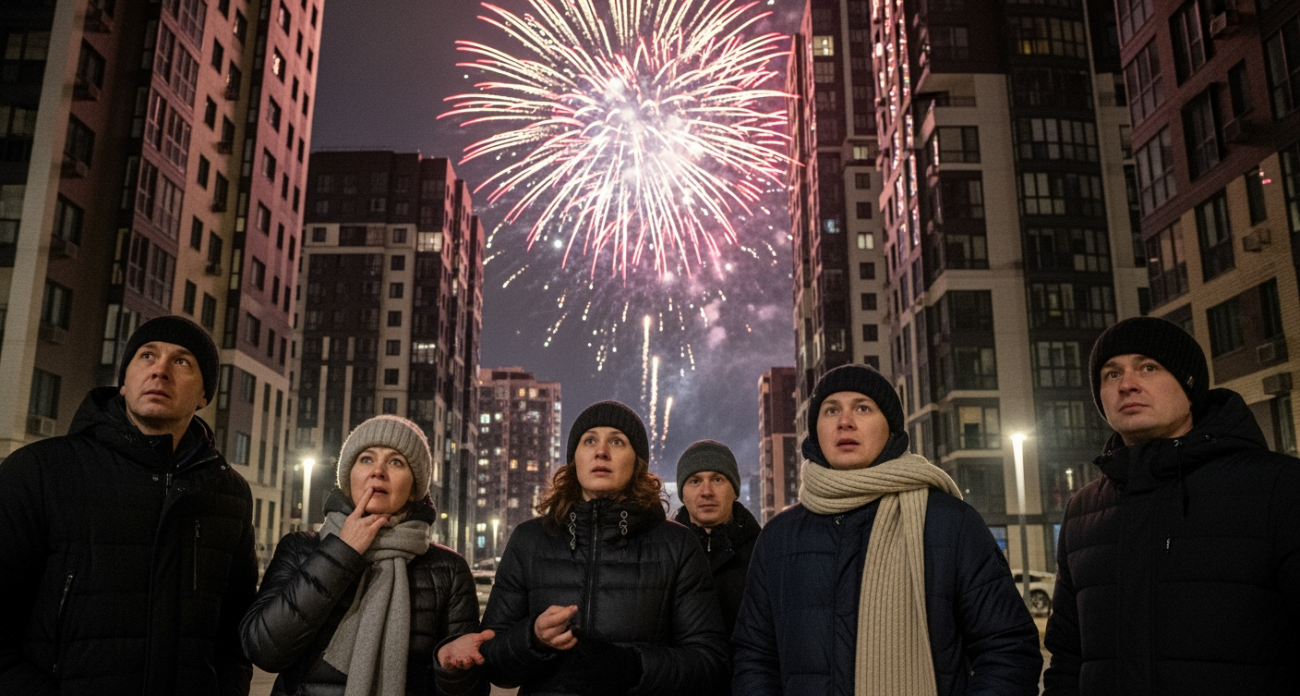 Салют в ЖК «Озерки» приняли за взрывы во время ночной тревоги из-за БПЛА