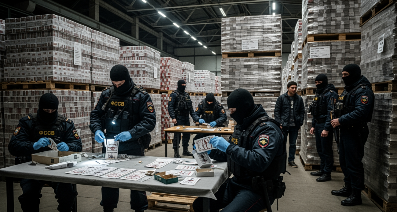 ФСБ накрыла табачную империю на 560 млн: изъято 5 млн пачек сигарет