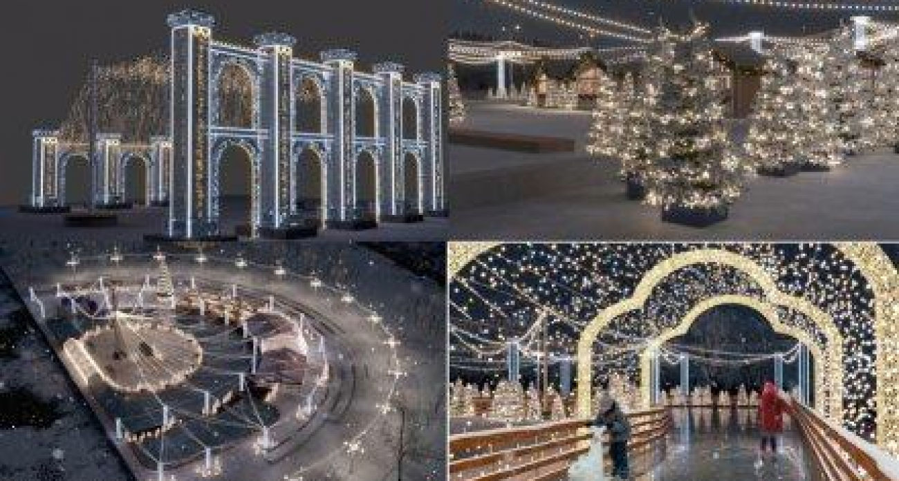 Каток на Адмиралтейской увеличили вдвое: 350 ёлок и арена к 15 декабря