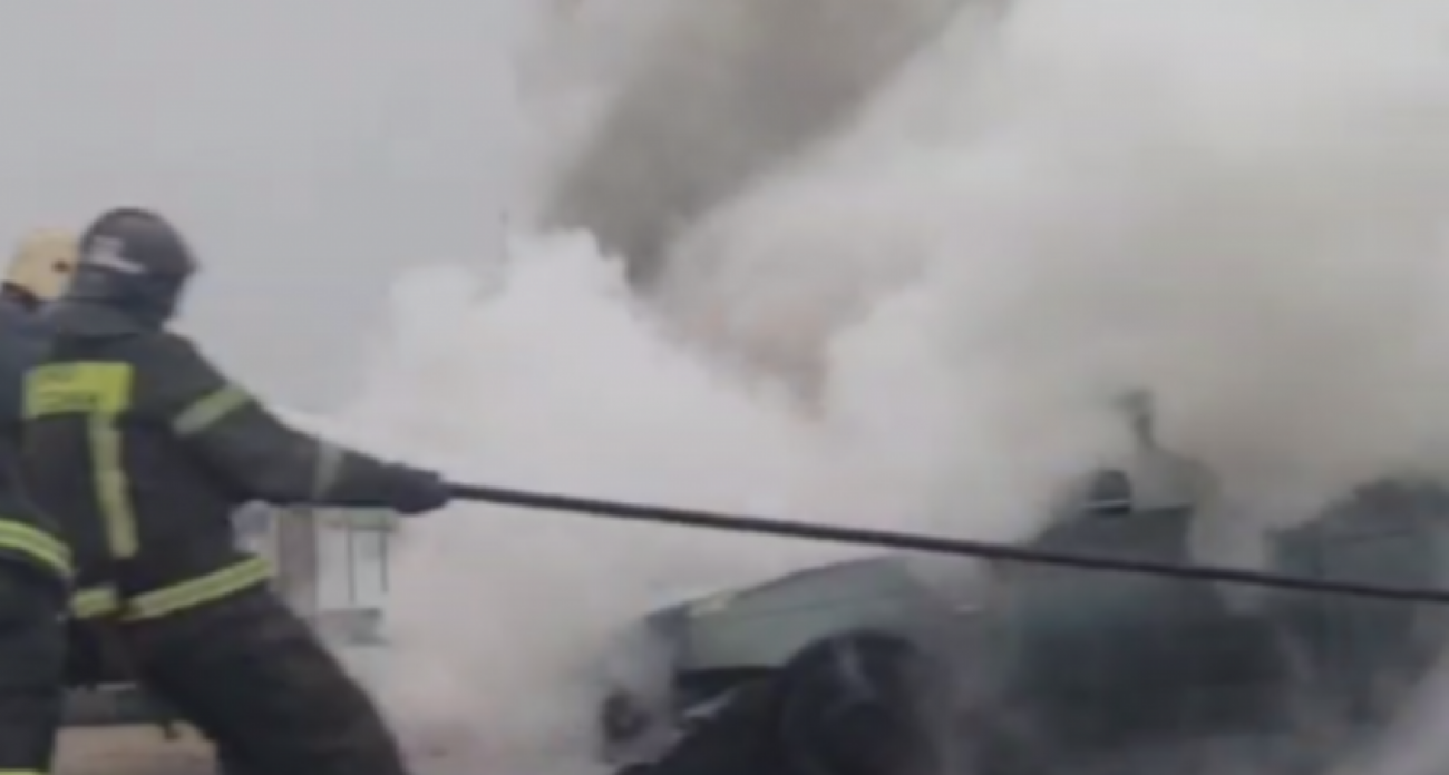 «Лада Приора» сгорела дотла за 5 минут на трассе М-4 «Дон» под Воронежем