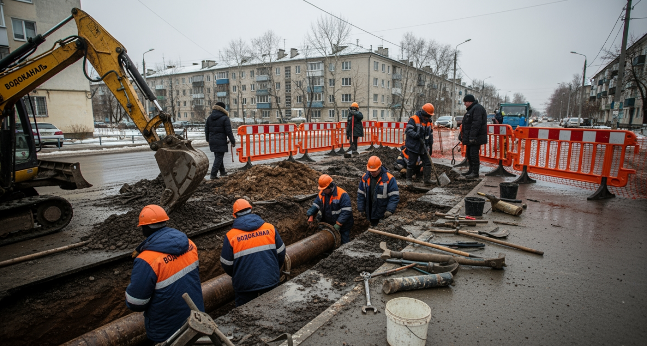 Вместо одной аварии — три: воду на Ленинском в Воронеже отключили снова без сроков