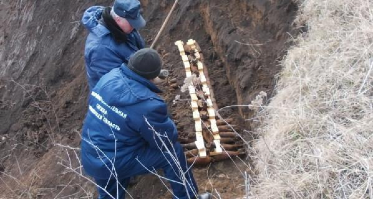33 смертельные находки: под Воронежем взорвали арсенал миномётных мин и снарядов