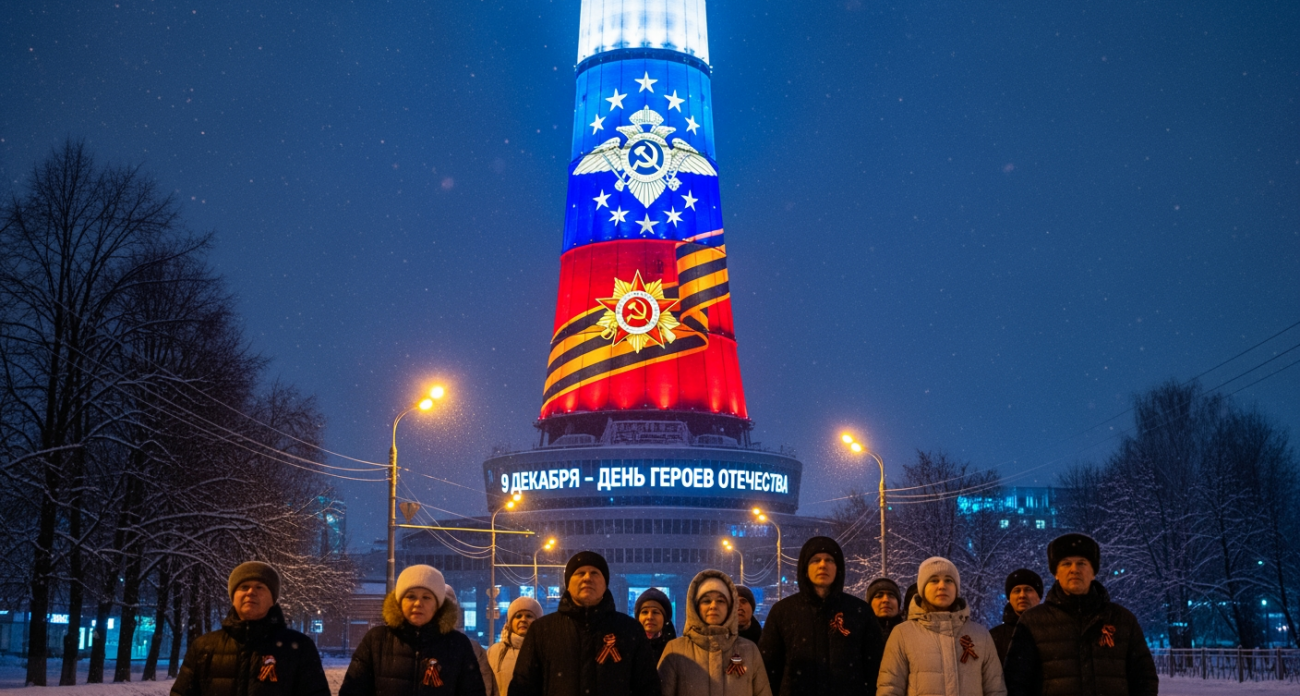 Триколор и эмблема ВС РФ: воронежскую телебашню подсветят 9 декабря с 18:00 до 20:00