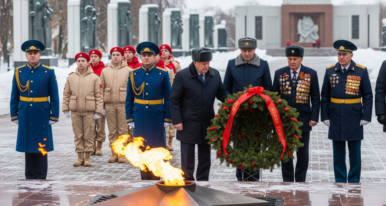 Губернатор и юнармейцы у Вечного огня: Воронеж отметил День Героев Отечества