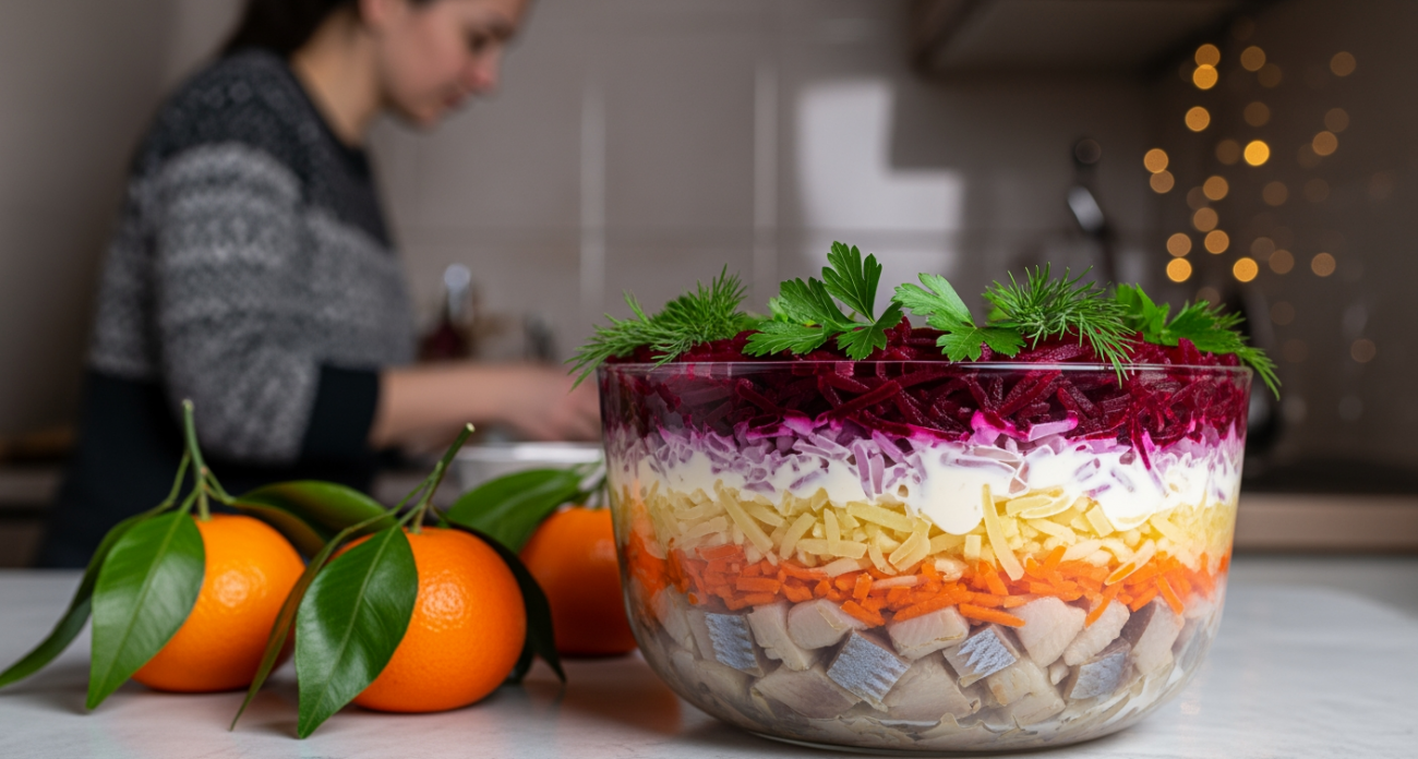 Селедка или картофель: правильный порядок слоев в салате Шуба